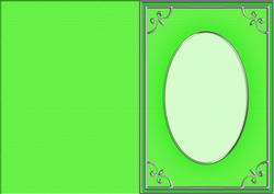 A5 'silver Metallic Frame' Card Front or Insert
