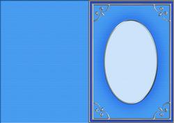 A5 'silver Metallic Frame' Card Front or Insert
