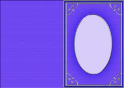 A5 'silver Metallic Frame' Card Front or Insert