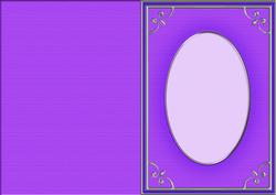 A5 'silver Metallic Frame' Card Front or Insert