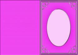 A5 'silver Metallic Frame' Card Front or Insert