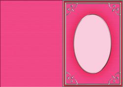 A5 'silver Metallic Frame' Card Front or Insert