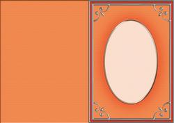 A5 'silver Metallic Frame' Card Front or Insert