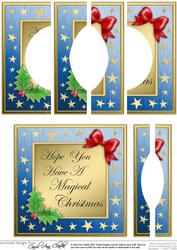Elegant Christmas Greeting Card with Circular Side Stacker