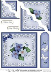 Pretty Viola Quick Card Wavy Corner Side Stacker Topper