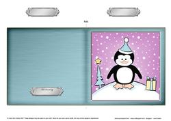 Cute Xmas Penguin Cut and Fold Card