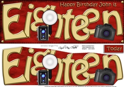 Lge DL 18th Birthday JOHN 3D decoupage