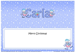 Large DL Merry Christmas CARLA insert