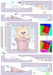 Flowerpot Ted Quick Card with Wavy Spiral Side Stacker