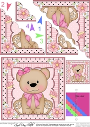 Cute Little Bear Scalloped Corner Stacker