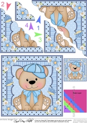 Cute Little Bear Scalloped Corner Stacker