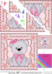 Cute Little Bear Scalloped Corner Stacker