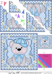 Cute Little Bear Scalloped Corner Stacker
