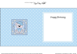 Cute Little Bear square landscape insert