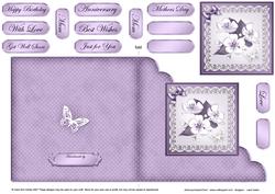 Apple Blossom Cut and Fold Corner Card