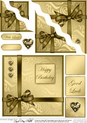 Elegant Flourish Quick Card Wavy Corner Side Stacker Topper