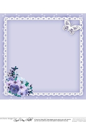 8x8 A Touch of Elegance Flowers Pearls Lace & Butterflies matching insert