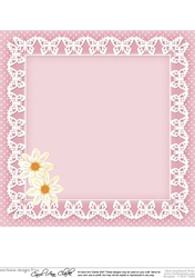 8x8 A Touch of Elegance Flowers Pearls Lace & Butterflies matching insert