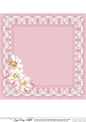 8x8 A Touch of Elegance Flowers Pearls Lace & Butterflies matching insert