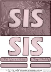 A5 Elegant Metallic Words Quick Card with 3D Decoupage