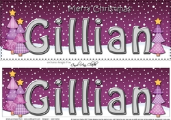 Large DL Merry Christmas GILLIAN 3D decoupage