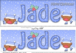 Large DL Merry Christmas JADE 3D decoupage