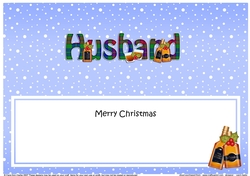 Large DL Merry Christmas HUSBAND insert