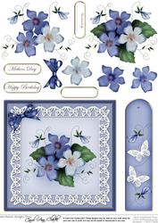 Pretty Viola Quick Card with 3D Decoupage