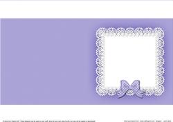 Square Pearls and Lace Card Front or Insert