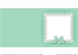 Square Pearls and Lace Card Front or Insert
