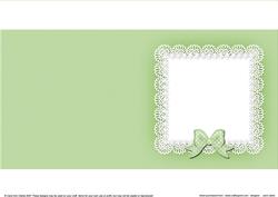 Square Pearls and Lace Card Front or Insert