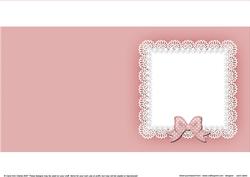 Square Pearls and Lace Card Front or Insert