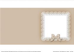 Square Pearls and Lace Card Front or Insert