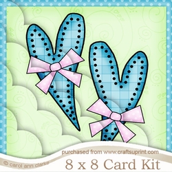 8 x 8 Funky Hearts Mini Kit with Scalloped Corners