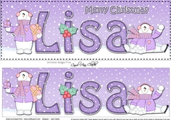 Large DL Merry Christmas LISA 3D decoupage