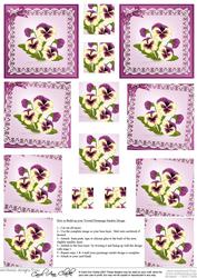 Pansy on Butterfly Lace Twisted Pyramage Sheet