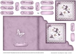 Apple Blossom Cut and Fold Corner Card
