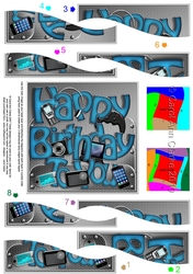 HAPPY BIRTHDAY Wavy Spiral Side Stacker