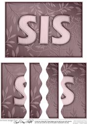 A5 Elegant Metallic Words Wavy Edged Side Stacker
