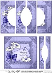 Daisies on Metallic Lace Quick Card Circle Side Stacker