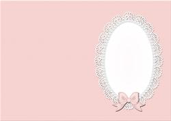 A5 Pearls and Lace Card Front or Insert