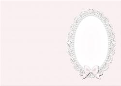 A5 Pearls and Lace Card Front or Insert