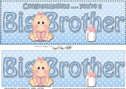 Large DL New Baby Congratulations you are a ... BIG BROTHER 3D decoupage