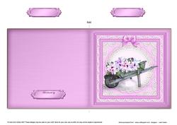 Flower Filled Wheelbarrow Cut and Fold Quick Card