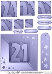 21st Metallic Age Quick Card with Twisted Pyramage