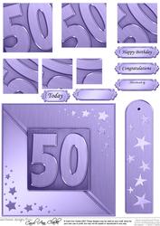 50th Metallic Age Quick Card with Twisted Pyramage