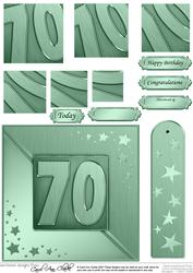 70th Metallic Age Quick Card with Twisted Pyramage