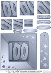 100th Metallic Age Quick Card with Twisted Pyramage