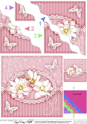 A Touch of Elegance Flowers Pearls and Lace Wavey Corner Stacker