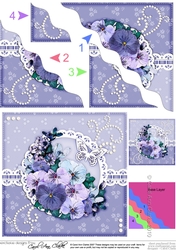 A Touch of Elegance Flowers Pearls and Lace Wavey Corner Stacker